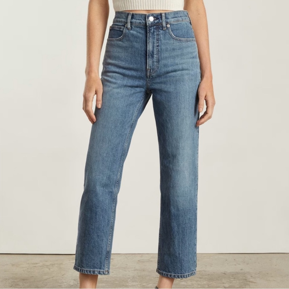 Everlane 90’s way high jeans organic cotton sz 27 regular dark wash